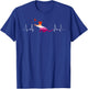 Lesbian Heartbeat Playful Cat Butterfly Pride T-Shirt - T-Shirt | Royal