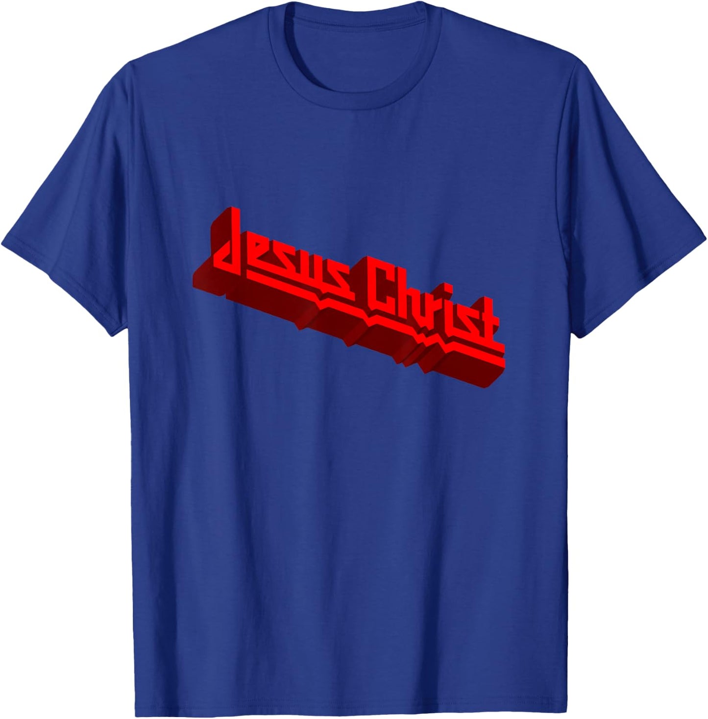 Heavy Metal Jesus Christ in the Judas Priest Style T-Shirt - T-Shirt | Royal