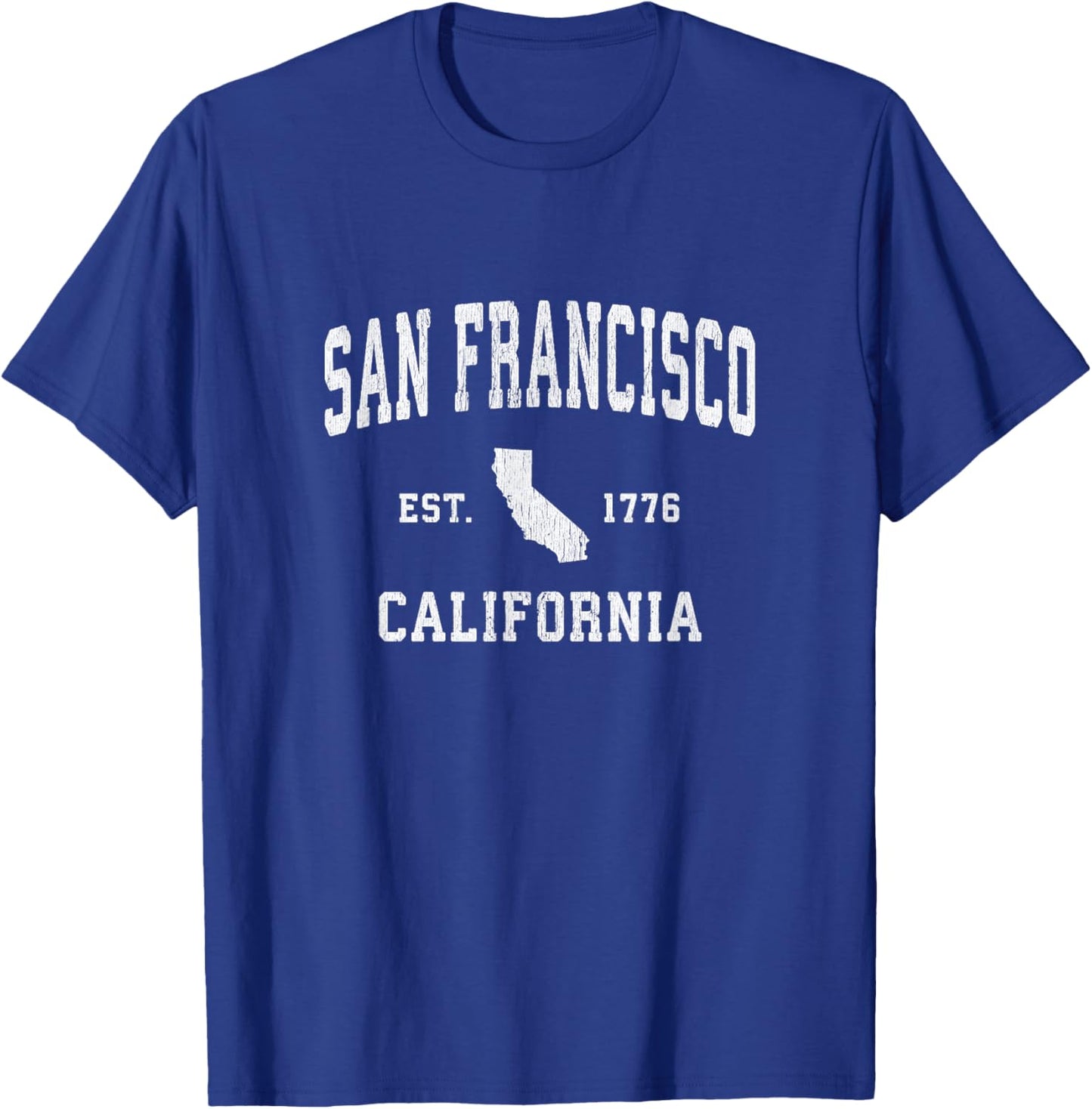 San Francisco SF California CA Vintage Sports Design T-Shirt - T-Shirt | Royal