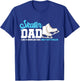 Skater Dad Daddy Figure Skater Father Ice Skating Skates T-Shirt - T-Shirt | Royal