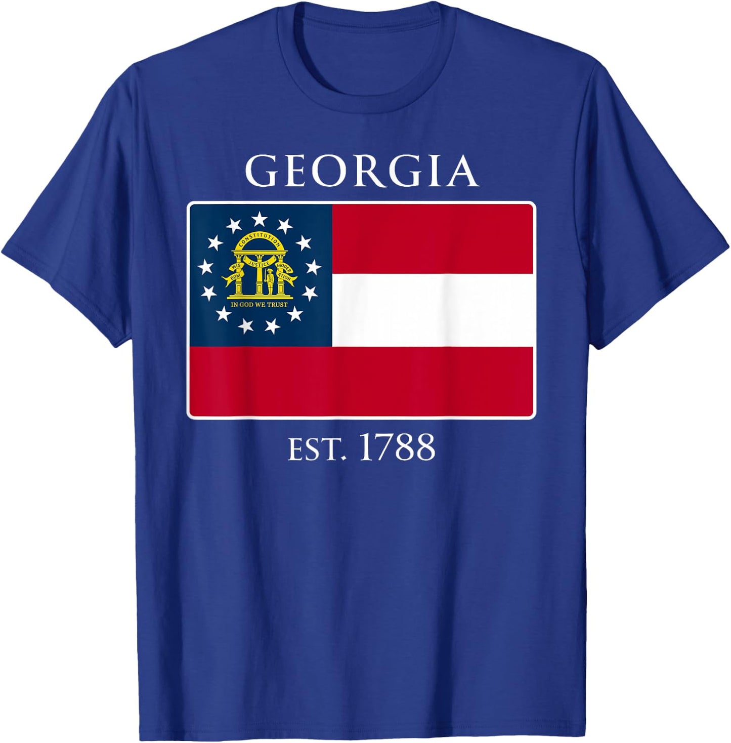 Georgia Flag 4th US State 1788 Georgian T-Shirt - T-Shirt | Royal