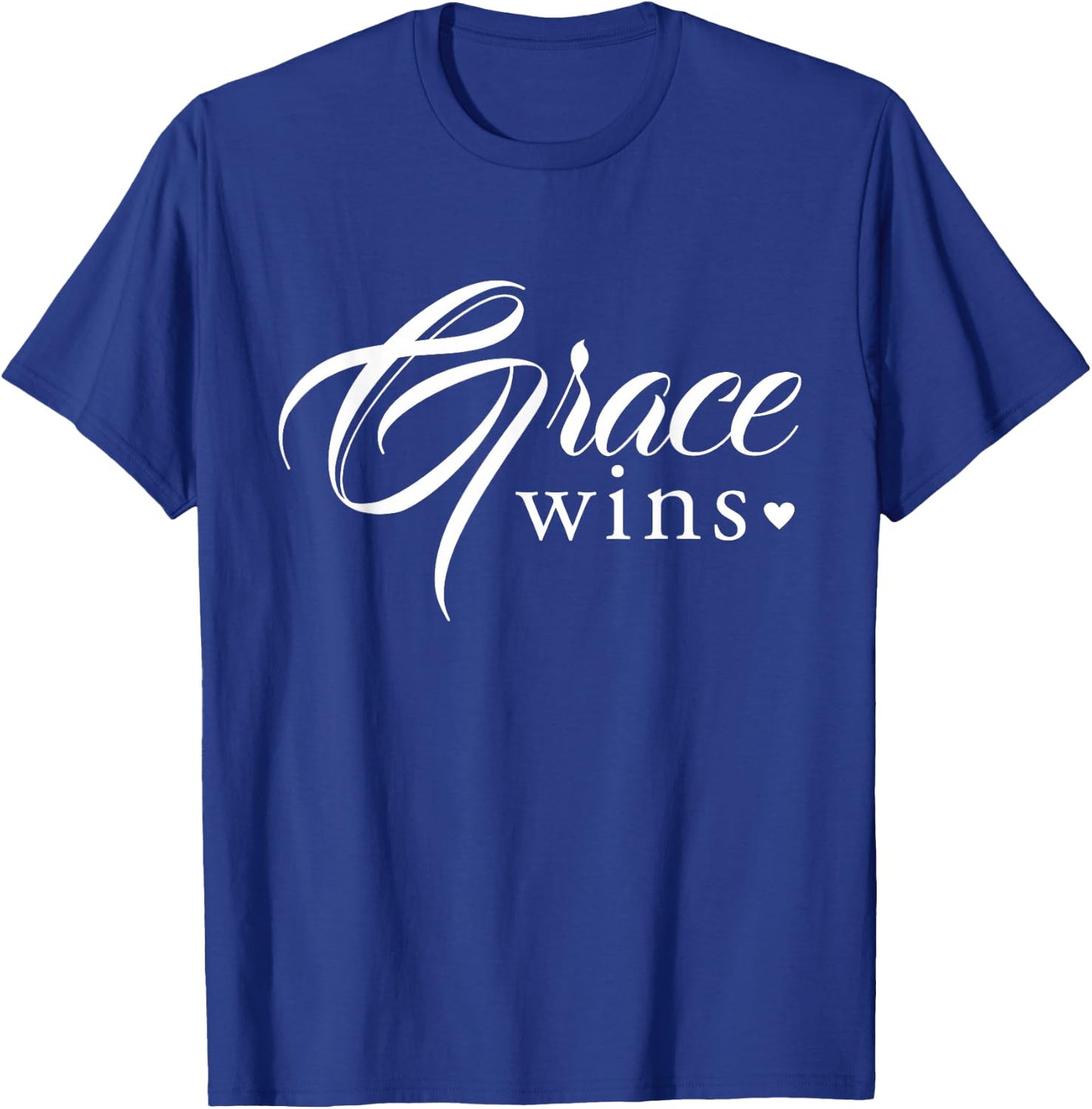 Grace Wins Christianity T-Shirt - T-Shirt | Royal