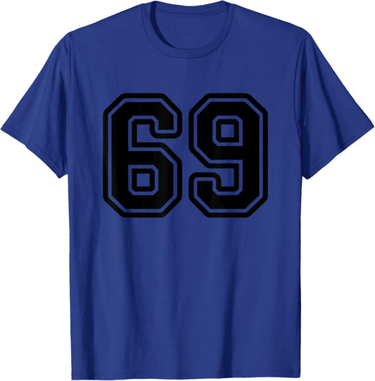 Number #69 Sport Black Number 69 T-Shirt - T-Shirt | Royal