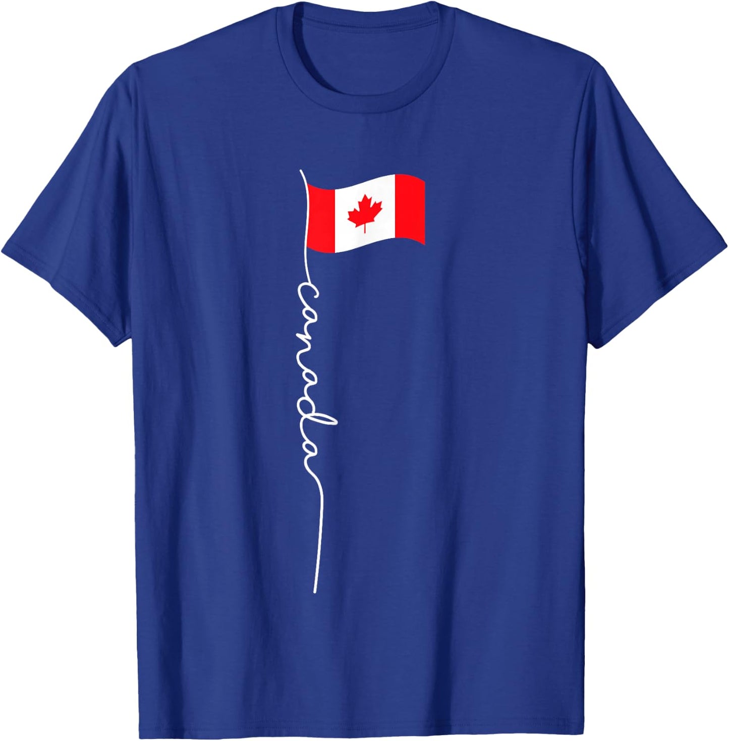 Canada Signature Flag Pole - Patriotic Canadian Flag T-Shirt - T-Shirt | Royal