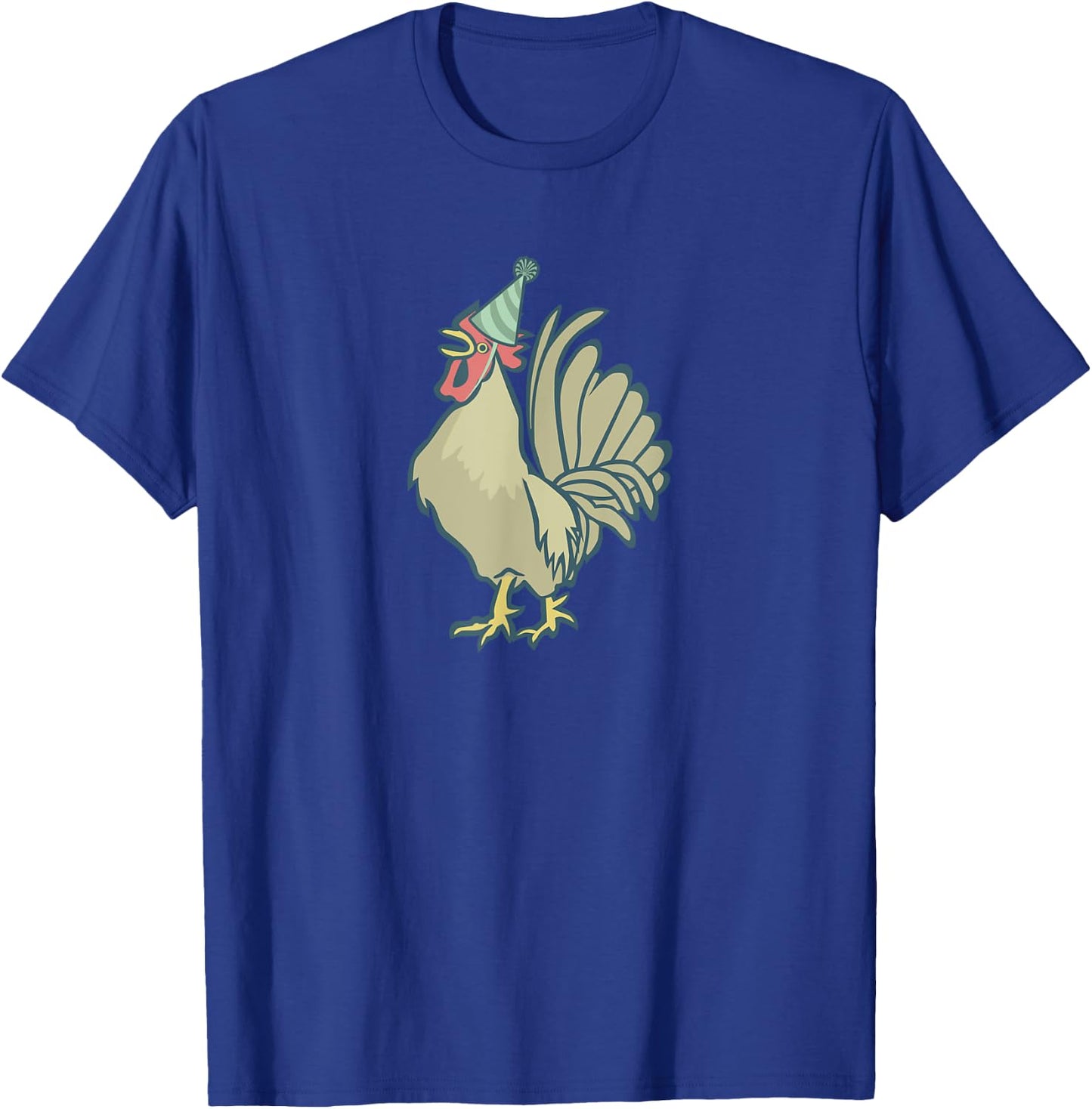 Birthday Rooster , Chicken Birthday Hat Rooster Kids T-Shirt - T-Shirt | Royal