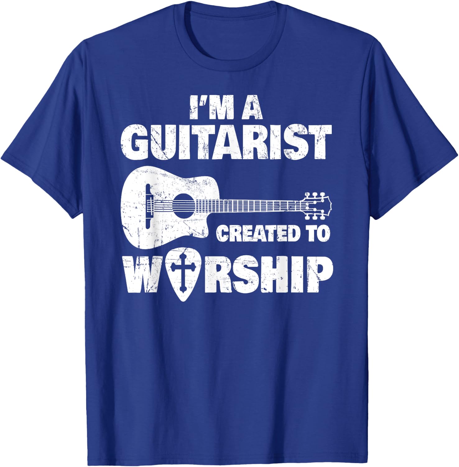 Christian Music Church Guitar Jesus Rock Band Gift T-Shirt - T-Shirt | Royal