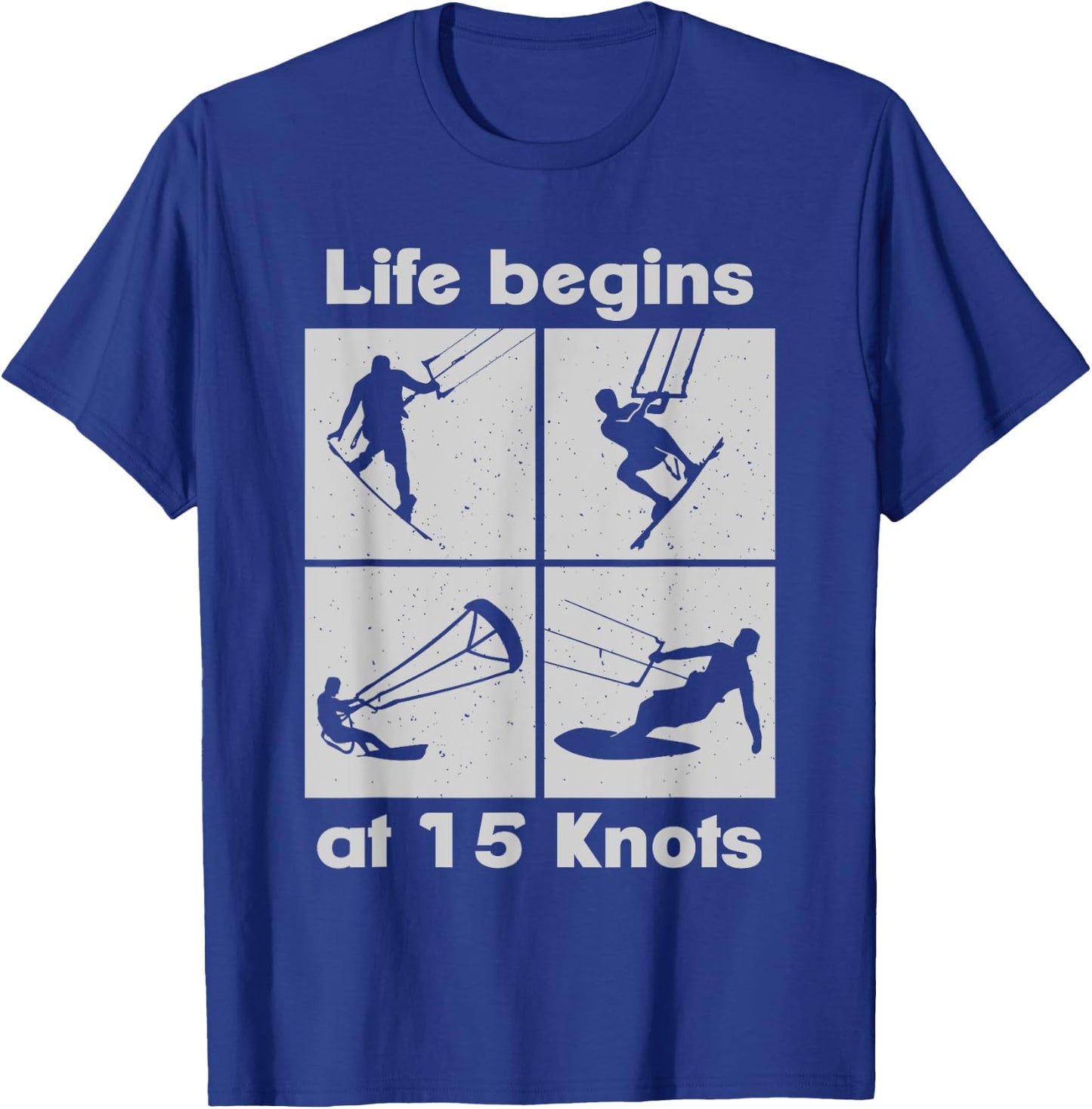 Life Begins at 15 Knots Lifestyle Vintage Design , black T-Shirt - T-Shirt | Royal