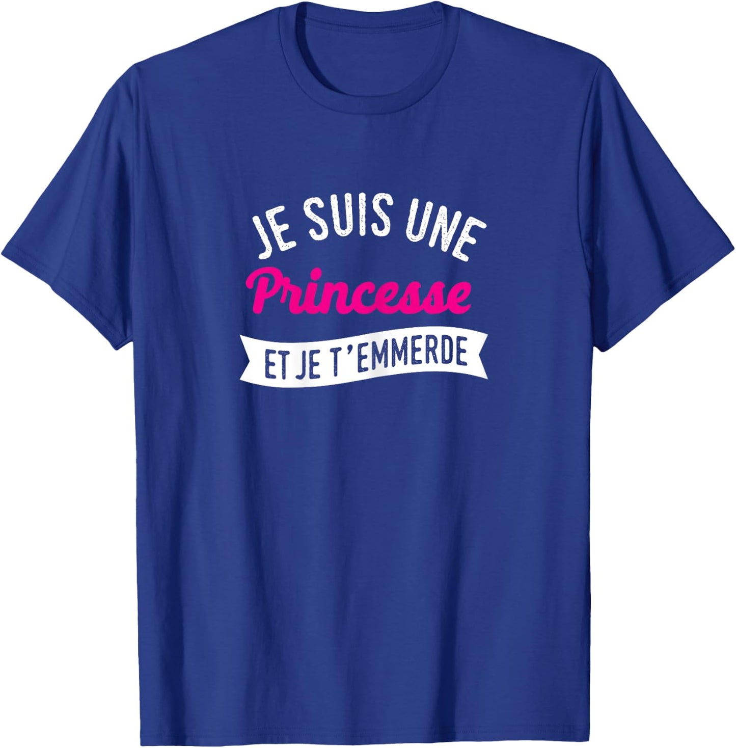 Je suis une princesse - gift man woman funny humour , Black T-Shirt - T-Shirt | Royal