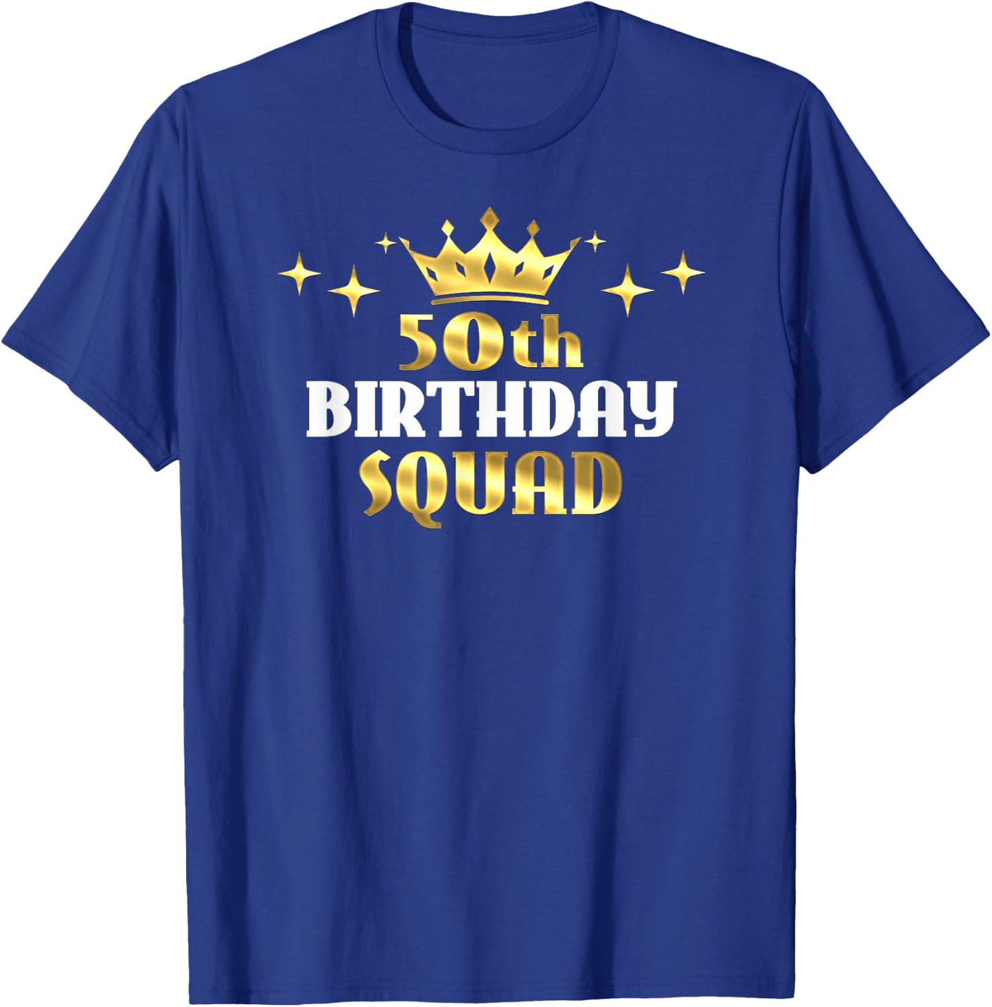 50th Birthday Squad Cool 50 Birthday Gift Men Kids T-Shirt - T-Shirt | Royal