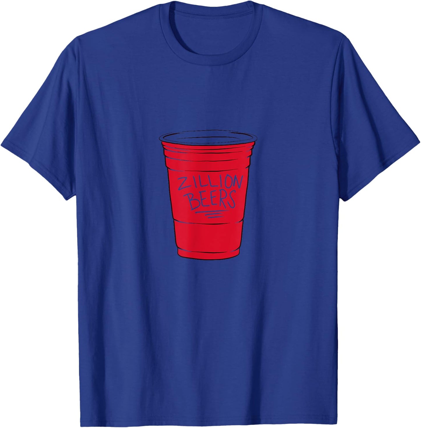 Barstool Sports Zillion Beers Red Cup T-Shirt - T-Shirt | Royal