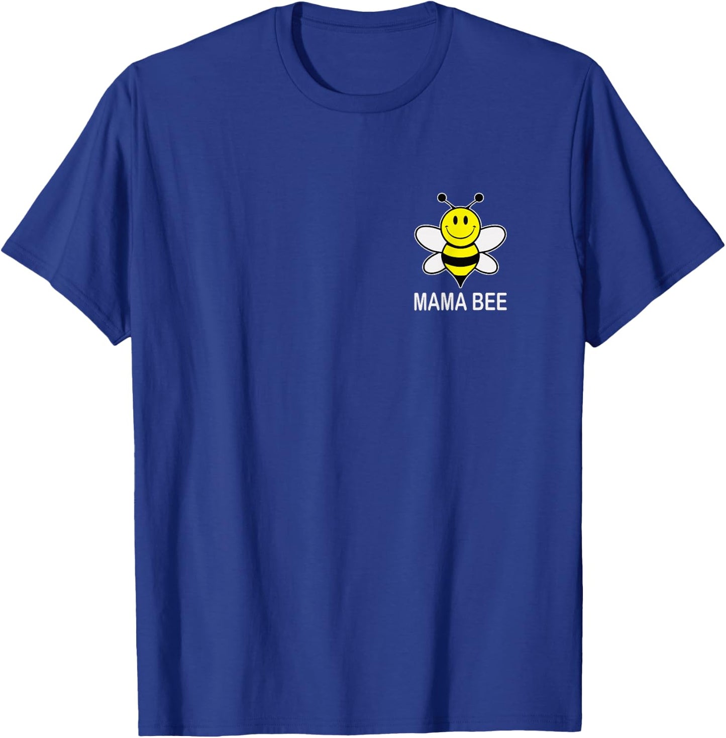 Mama Bee Family Matching Cute Funny Yellow Smile Face Bee T-Shirt - T-Shirt | Royal