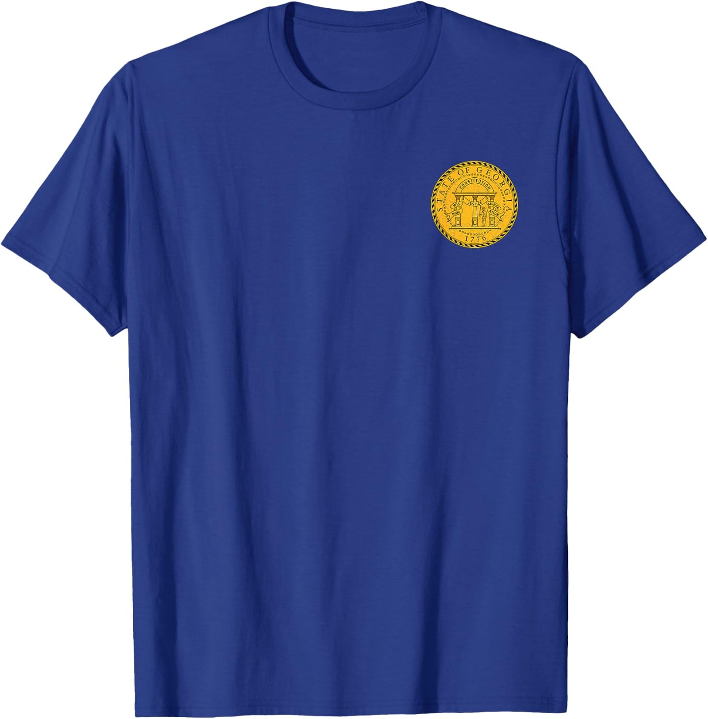 Georgia State Seal Flag T-Shirt - T-Shirt | Royal