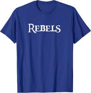 REBELS Football Baseball Basketball Softball Soccer Team T-Shirt - T-Shirt | Royal