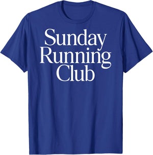 Sunday Running Club X Jogger Jogging Runner Fitness Gym Back T-Shirt - T-Shirt | Royal