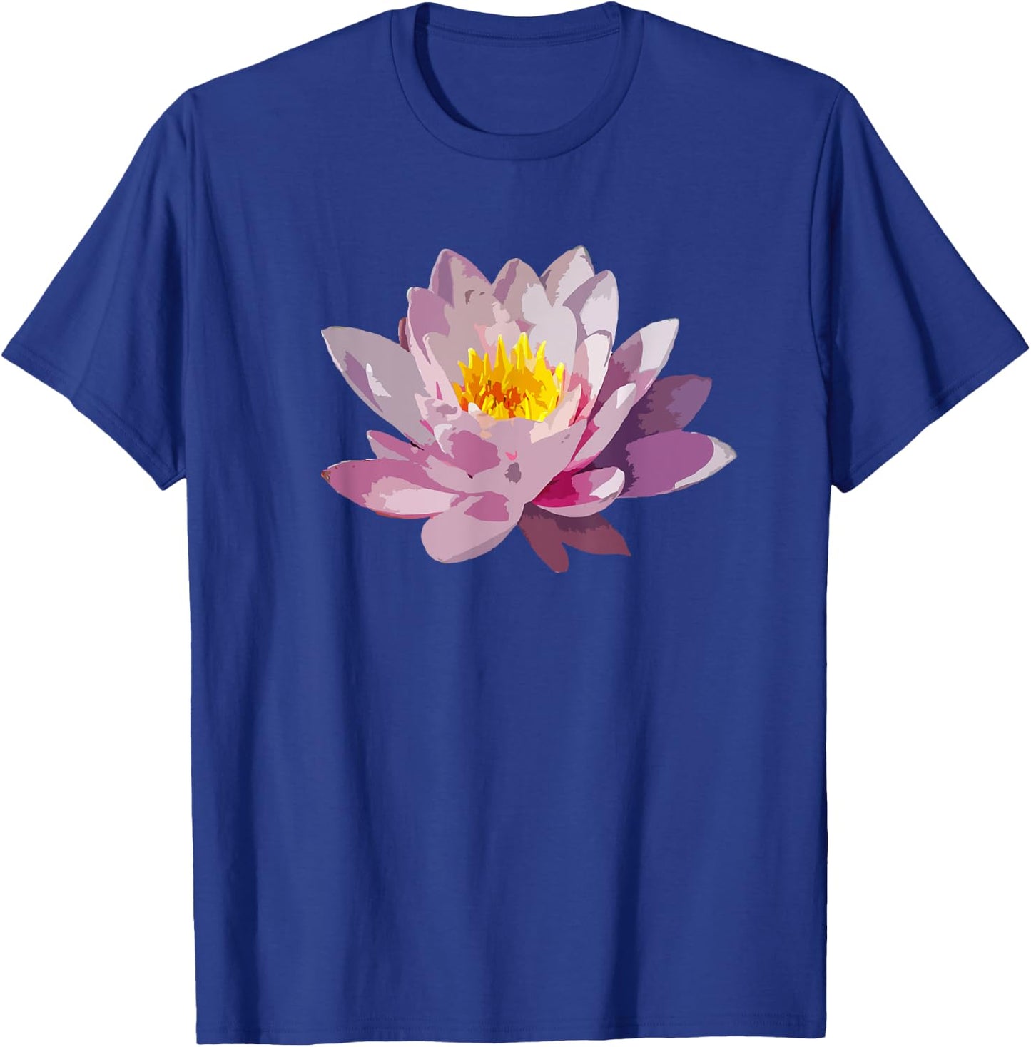 Flower Water Lily Pink Gardener Feminine Yoga Lotus Gift T-Shirt - T-Shirt | Royal