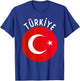Turkey Country Turkish Flag For Kids Turkish Flag Girls T-Shirt - T-Shirt | Royal