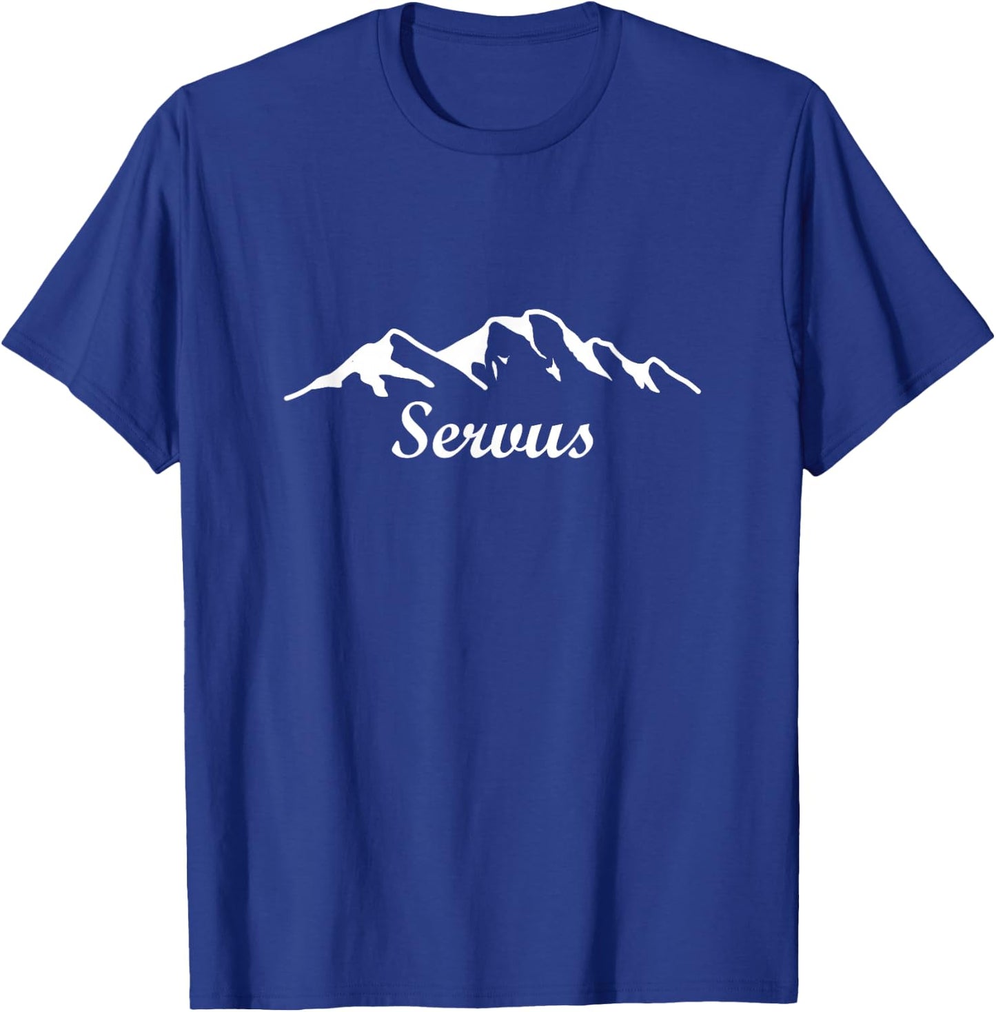 Mountain Design Servus Heartbeat for Mountains Mountain Greeting Hiking T-Shirt - T-Shirt | Royal