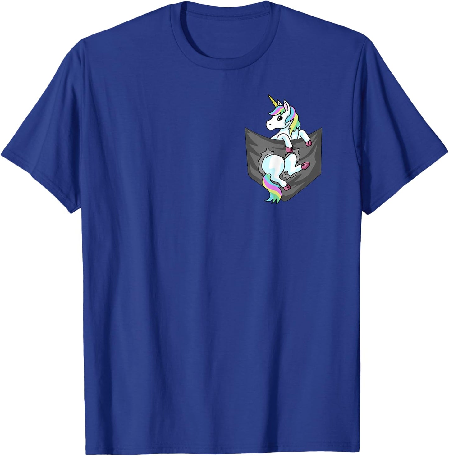Unicorn Chest Bag T-Shirt - T-Shirt | Royal