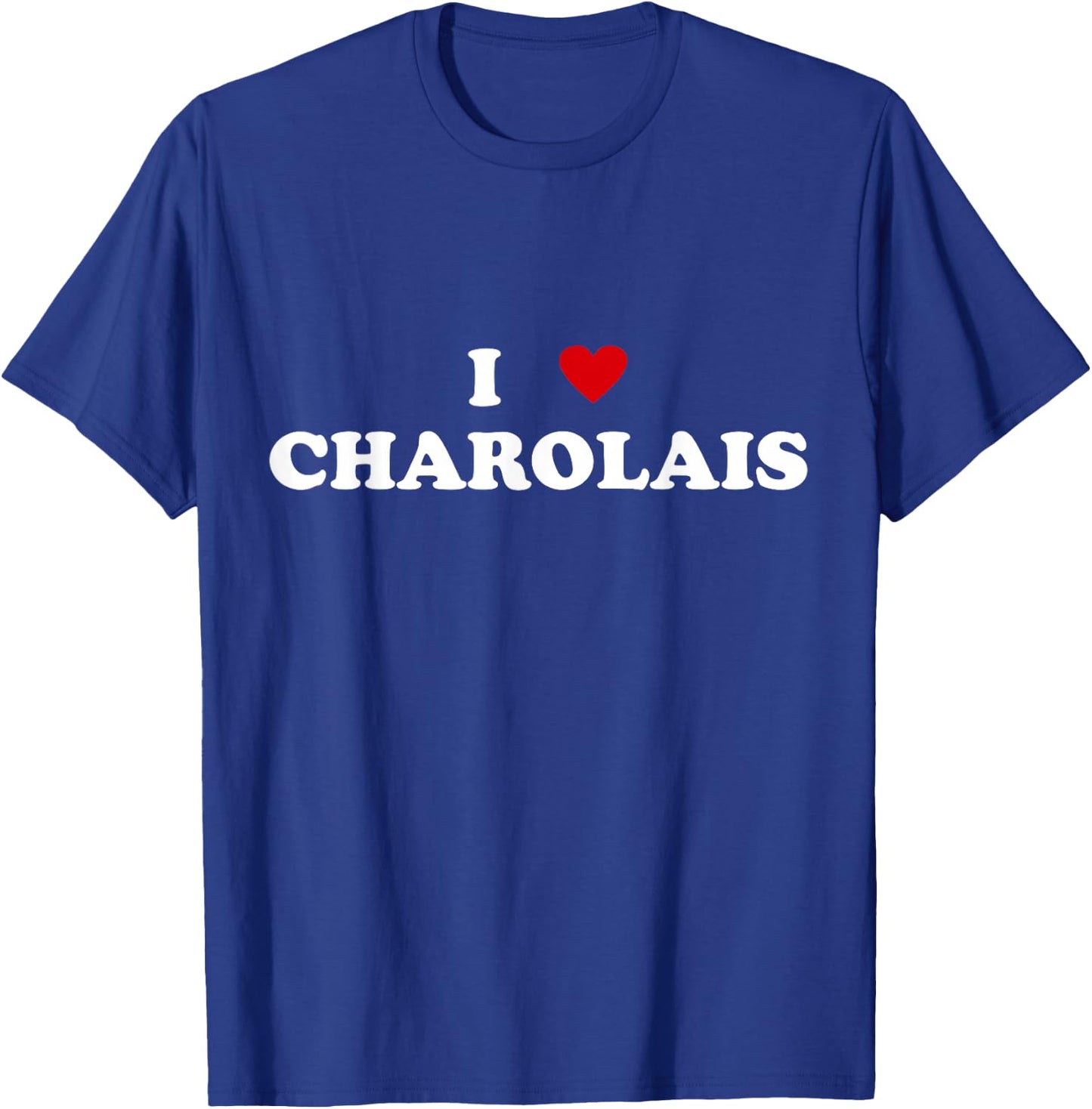 I Heart Breed Cattle Farmer - Cow I Love Charolais T-Shirt - T-Shirt | Royal