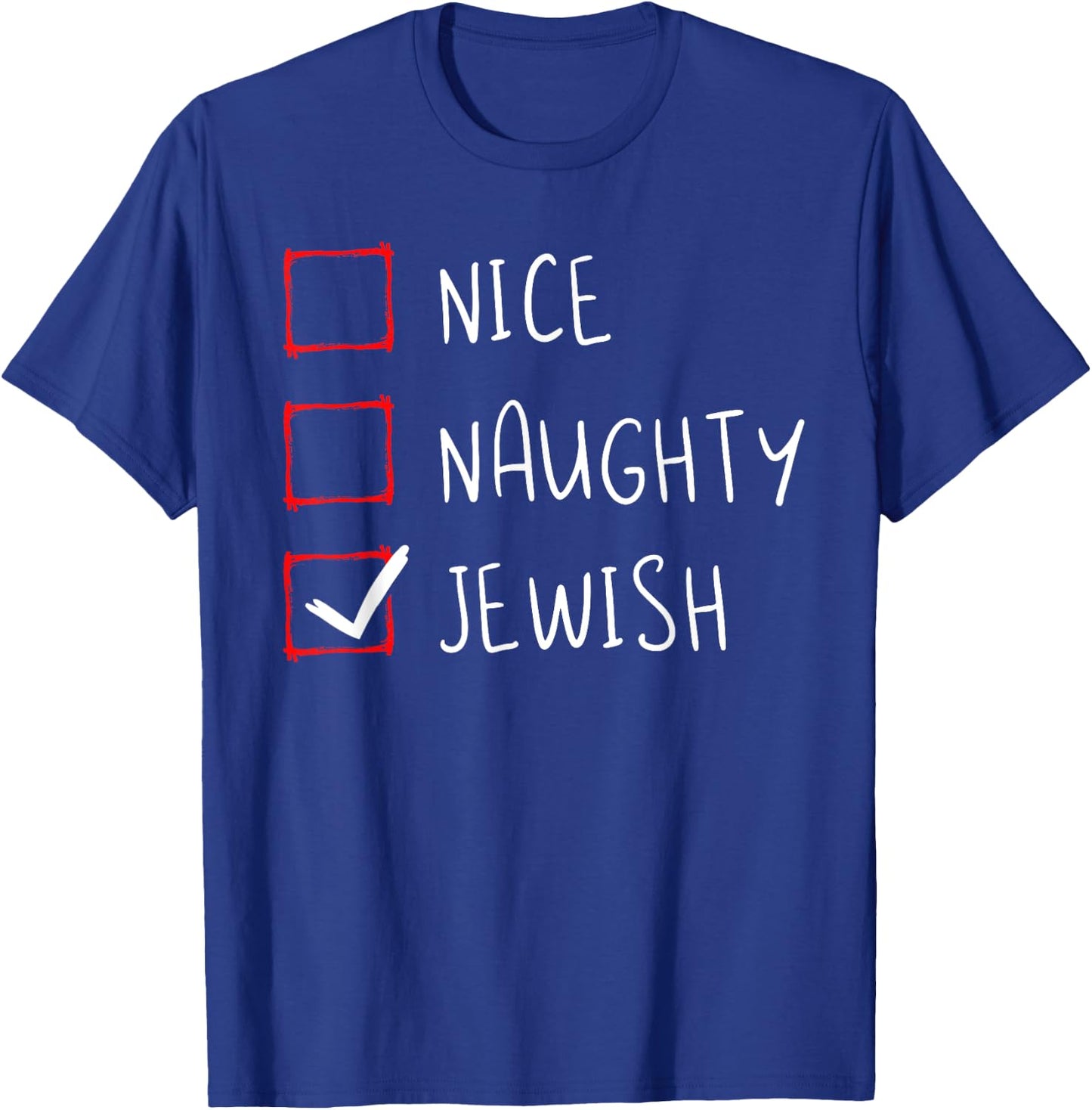Hanukkah Jewish Festival Jew Menorah Hebrew Naughty Gift T-Shirt - T-Shirt | Royal
