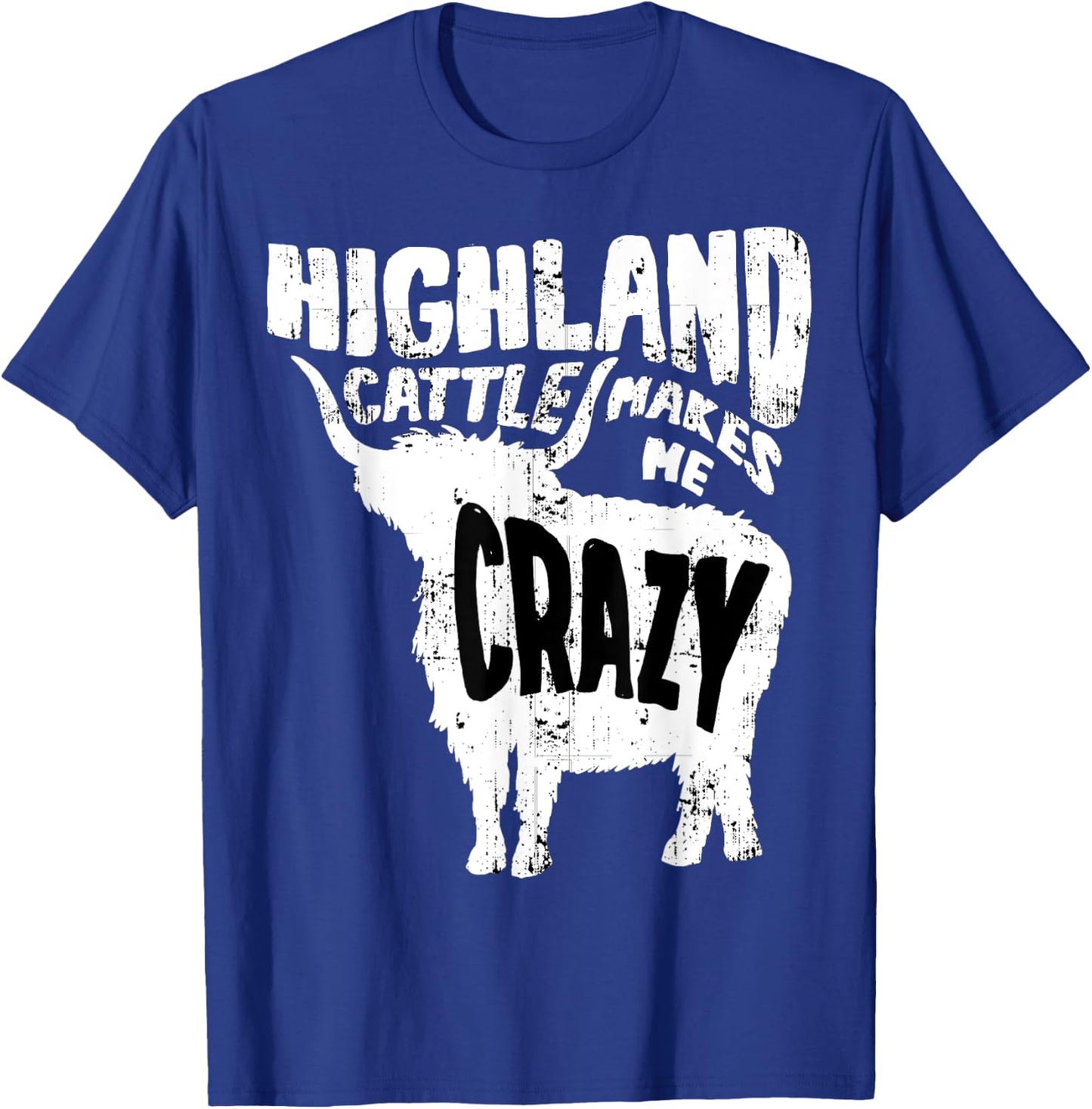 Scottish Cattle Hairy Cow Farmer Rancher Funny Highland Cow T-Shirt - T-Shirt | Royal