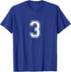 Shirt With The Number 3 T-Shirt - T-Shirt | Royal