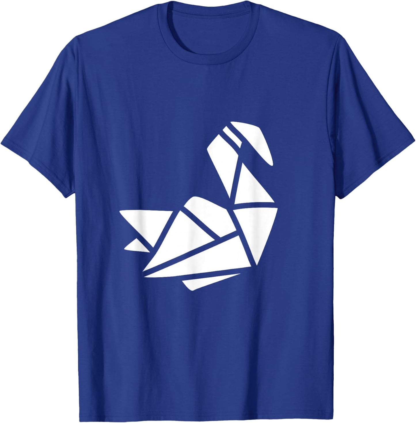Origami Swan Men Women T-Shirt - T-Shirt | Royal