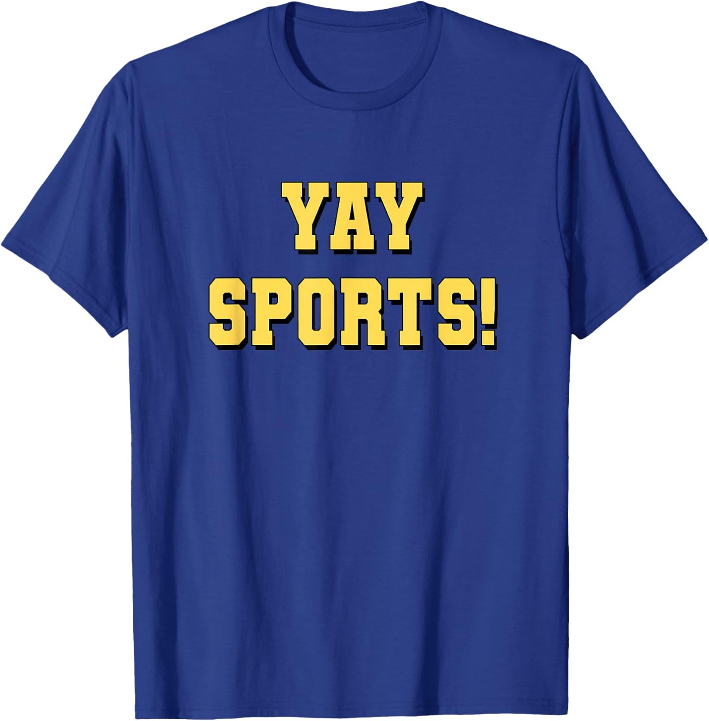 Yay Sports! - Yellow Letters T-Shirt - T-Shirt | Royal