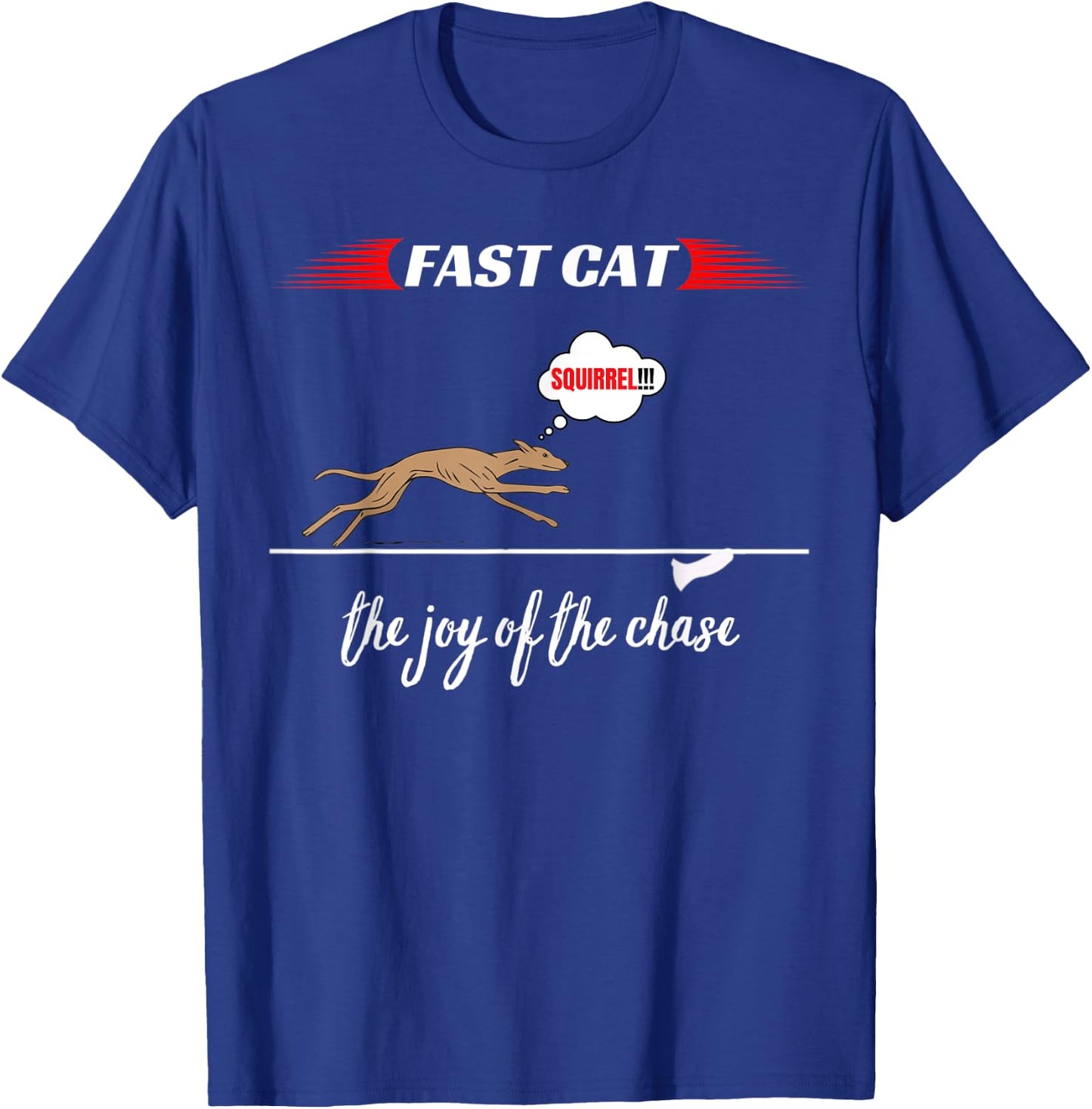 Funny Vintage Fast Cat Dog Sport Women Kids T-Shirt - T-Shirt | Royal