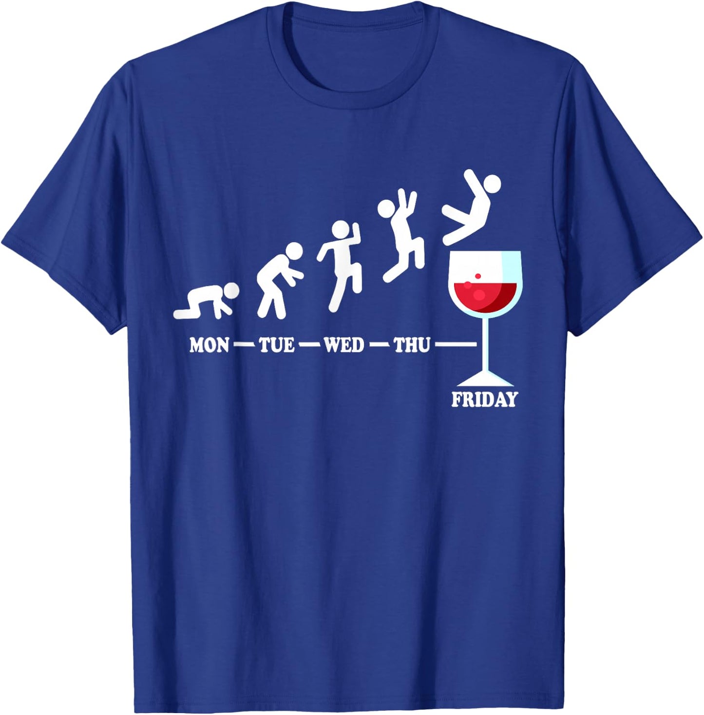 Wine Friday Weekend Week Red Wine Fridays Funny Wine Lover T-Shirt - T-Shirt | Royal