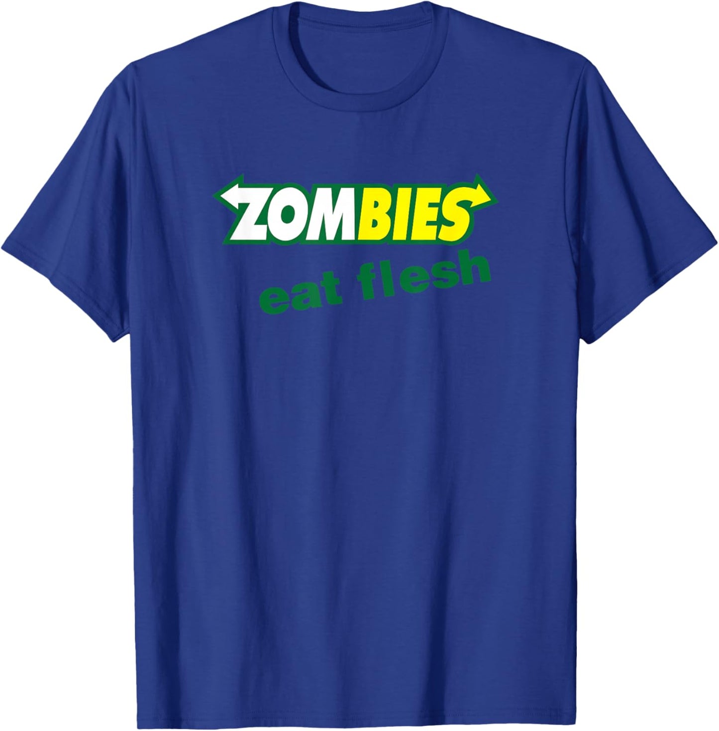 Funny Zombies Eat Flesh Scary Food Halloween Costume T Shirt T-Shirt - T-Shirt | Royal