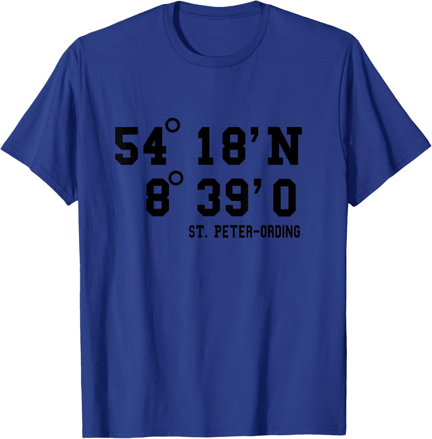 Sankt Peter Ording Koordinaten Design Nordseeküste Urlaub T-Shirt - T-Shirt | Royal