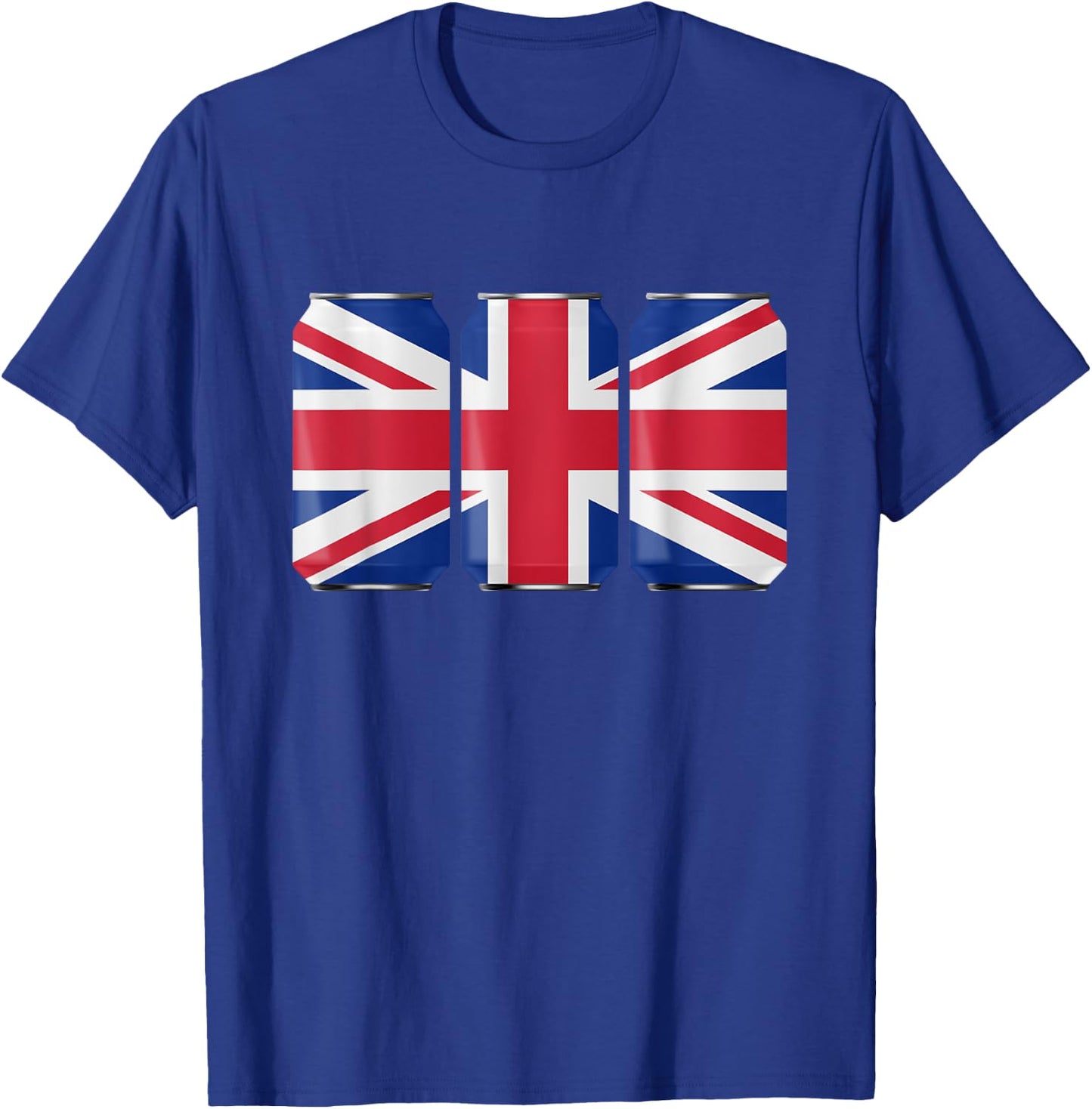 Patriotic Beer Cans England UK w/ British Flag T-Shirt - T-Shirt | Royal