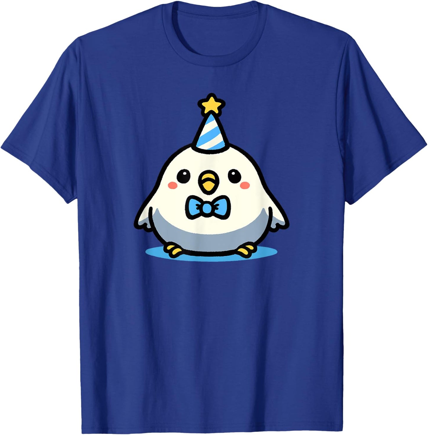 Kawaii Party Budgie Art Cute Parakeet Doodle T-Shirt - T-Shirt | Royal