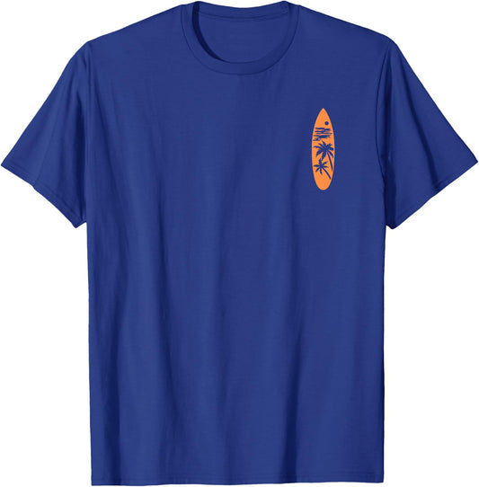 Preppy Vintage Surfer Style Beach Bum Front and Back T-Shirt - T-Shirt | Royal