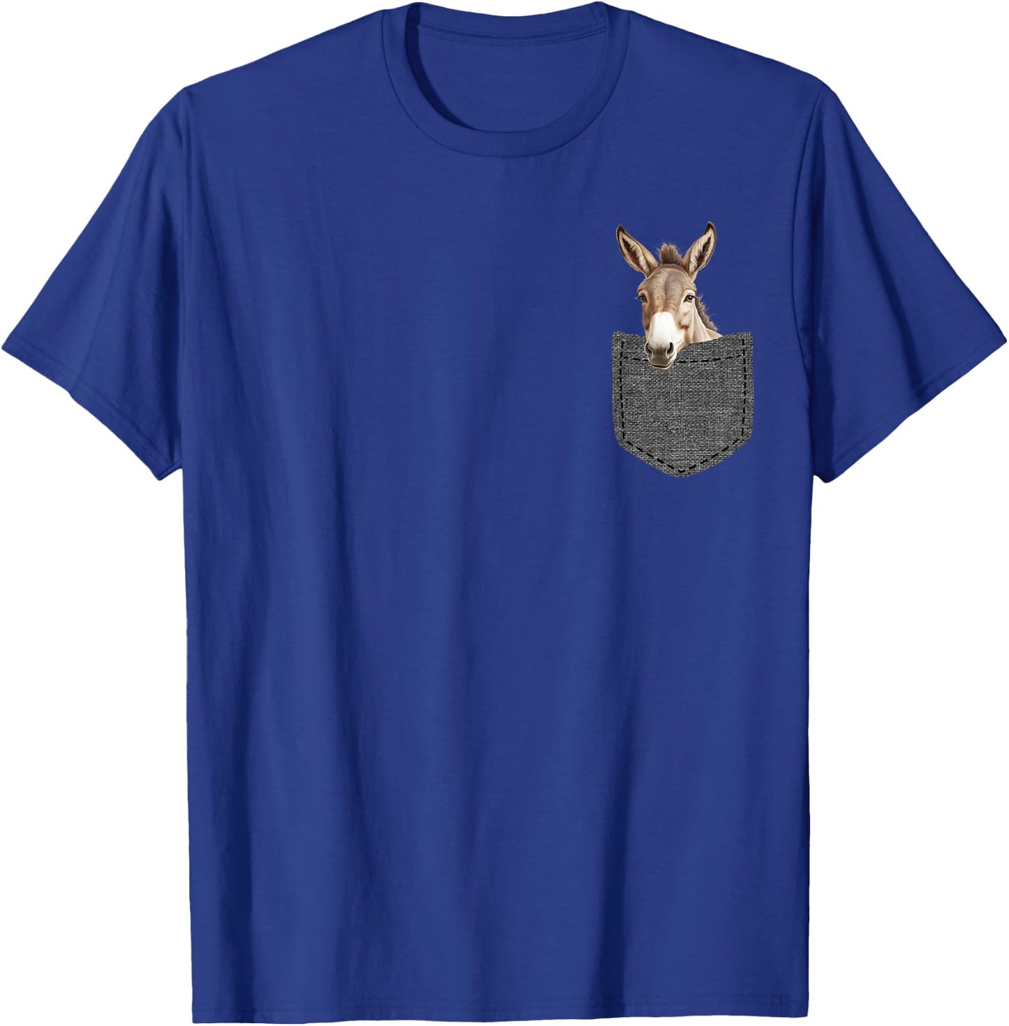 Donkey in Chest Pocket , black T-Shirt - T-Shirt | Royal
