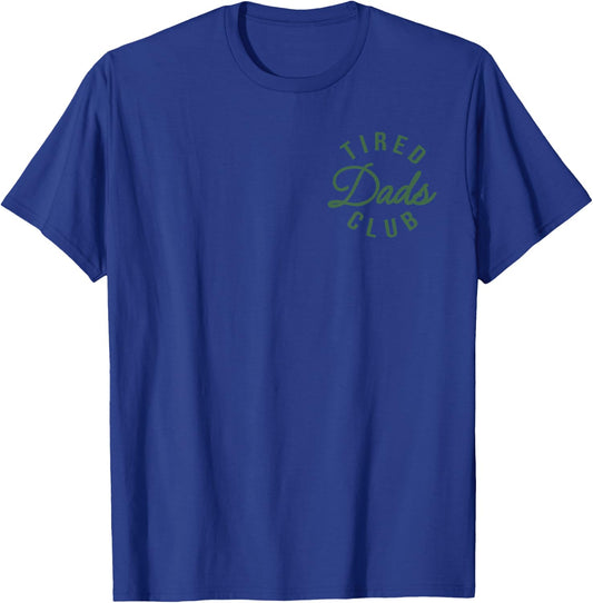 (2 Side) Tired Dads Club Construction Car Track Father's Day T-Shirt - T-Shirt | Royal