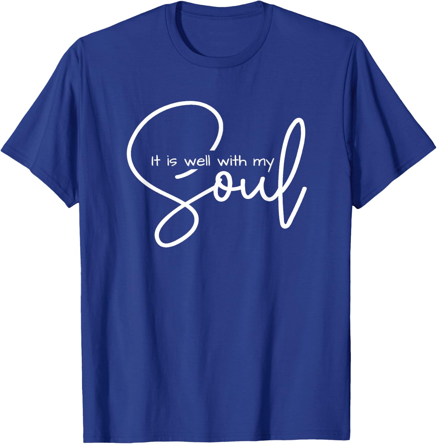 Christian shirts men | It is well with my soul T-Shirt - T-Shirt | Royal