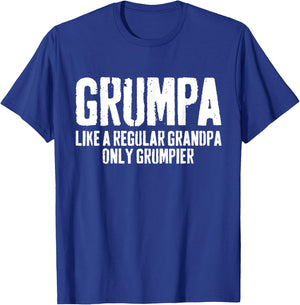 Grumpa Like A Regular Grandpa Only Grumpier Shirt Funny Men T-Shirt - T-Shirt | Royal