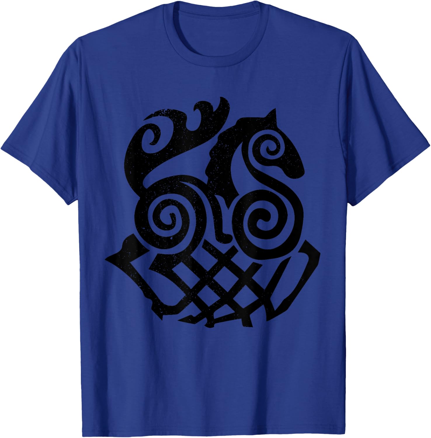 Odin's Horse Sleipnir Viking Nordic Rune Symbol - Black T-Shirt - T-Shirt | Royal