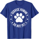 Service Dog Human Do Not Pet Funny Rescue Dog Owner Vintage T-Shirt - T-Shirt | Royal