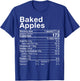 Baked Apples Nutrition Facts Thanksgiving Gifts Turkey Day T-Shirt - T-Shirt | Royal