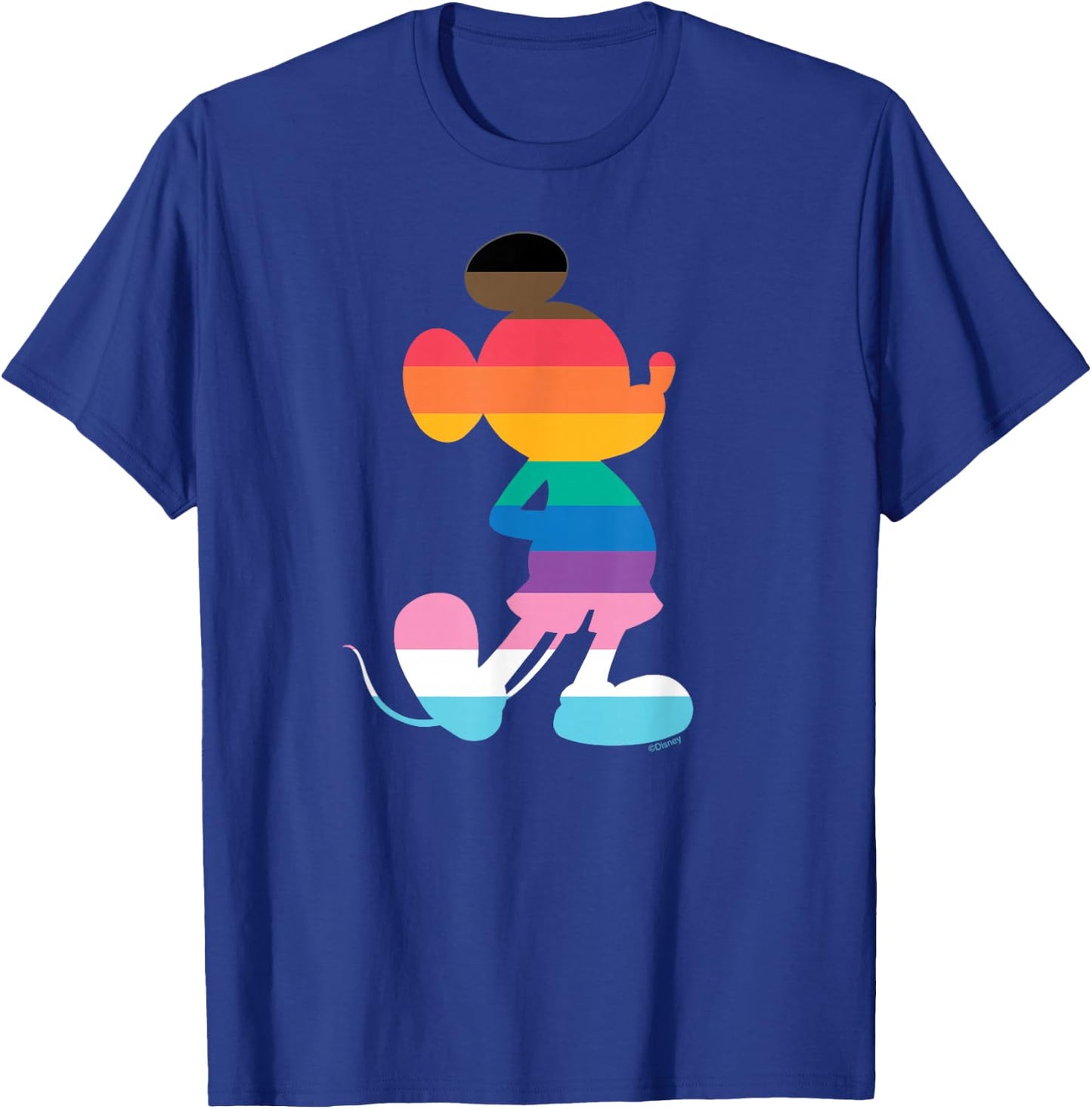 Disney Mickey Mouse Pride Inclusive Pose Rainbow Icon Fill T-Shirt - T-Shirt | Royal