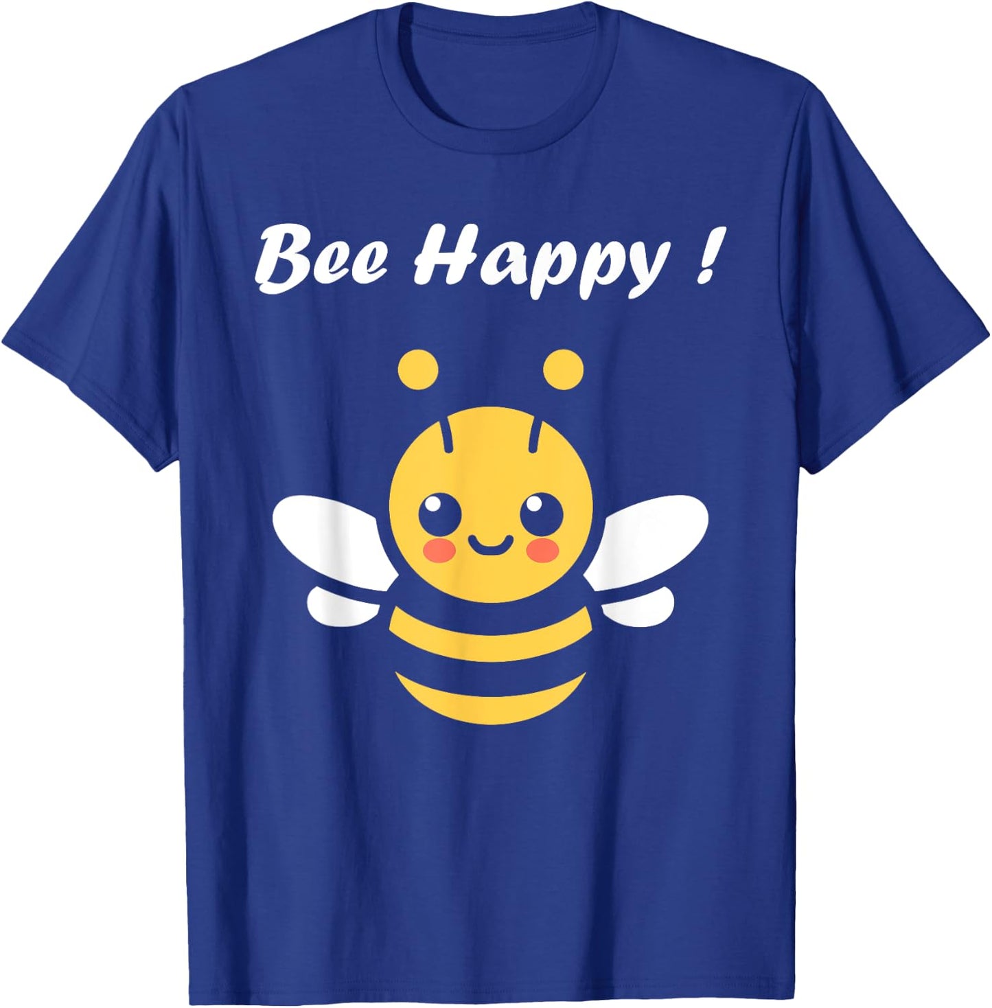 Cute Little Bee Funny Minimalist Bee Happy , Black, S T-Shirt - T-Shirt | Royal