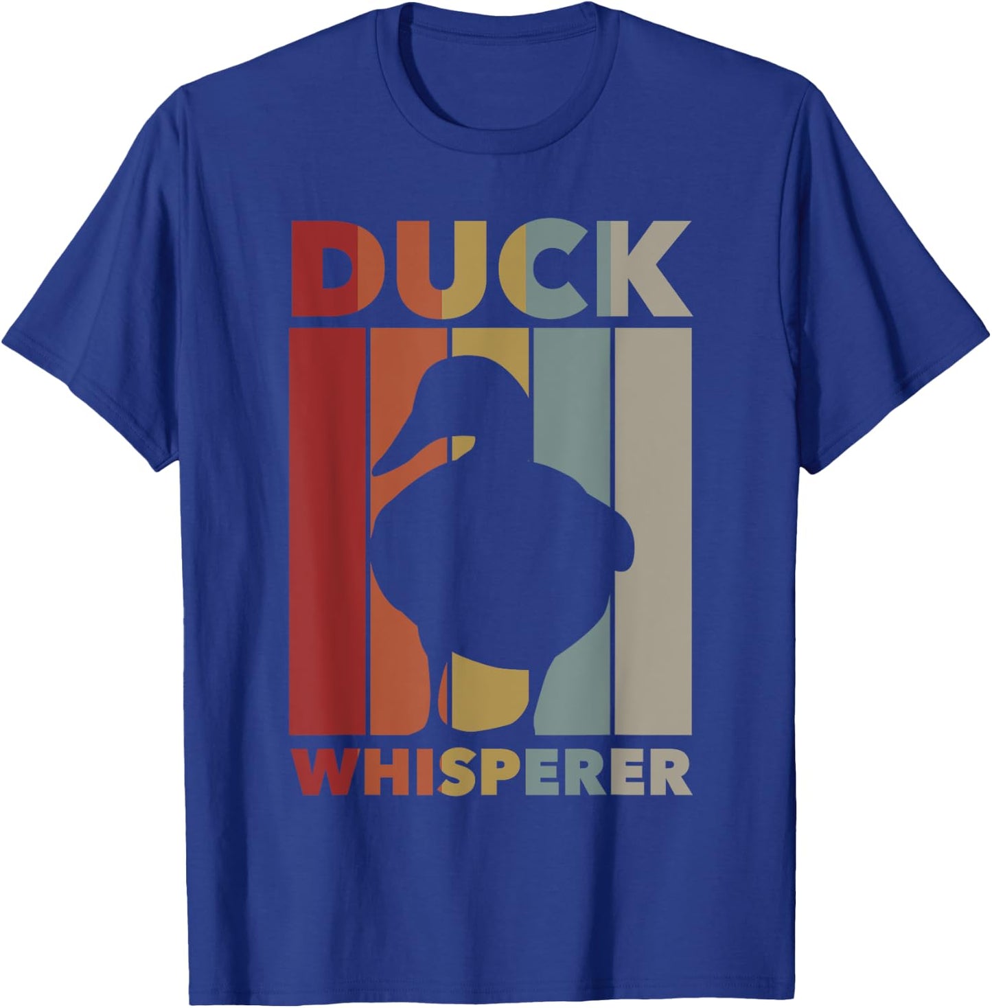 Retro Duck Water Bird - Vintage Duck Whisperer T-Shirt - T-Shirt | Royal