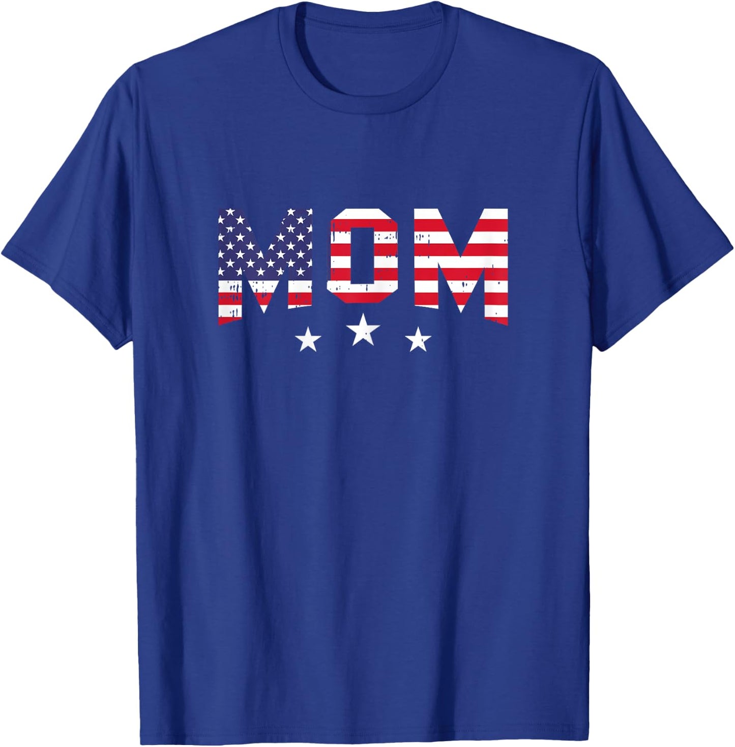 4th Of July Mom Vintage Stars And Stripe Patriotic Mother Women T-Shirt - T-Shirt | Royal