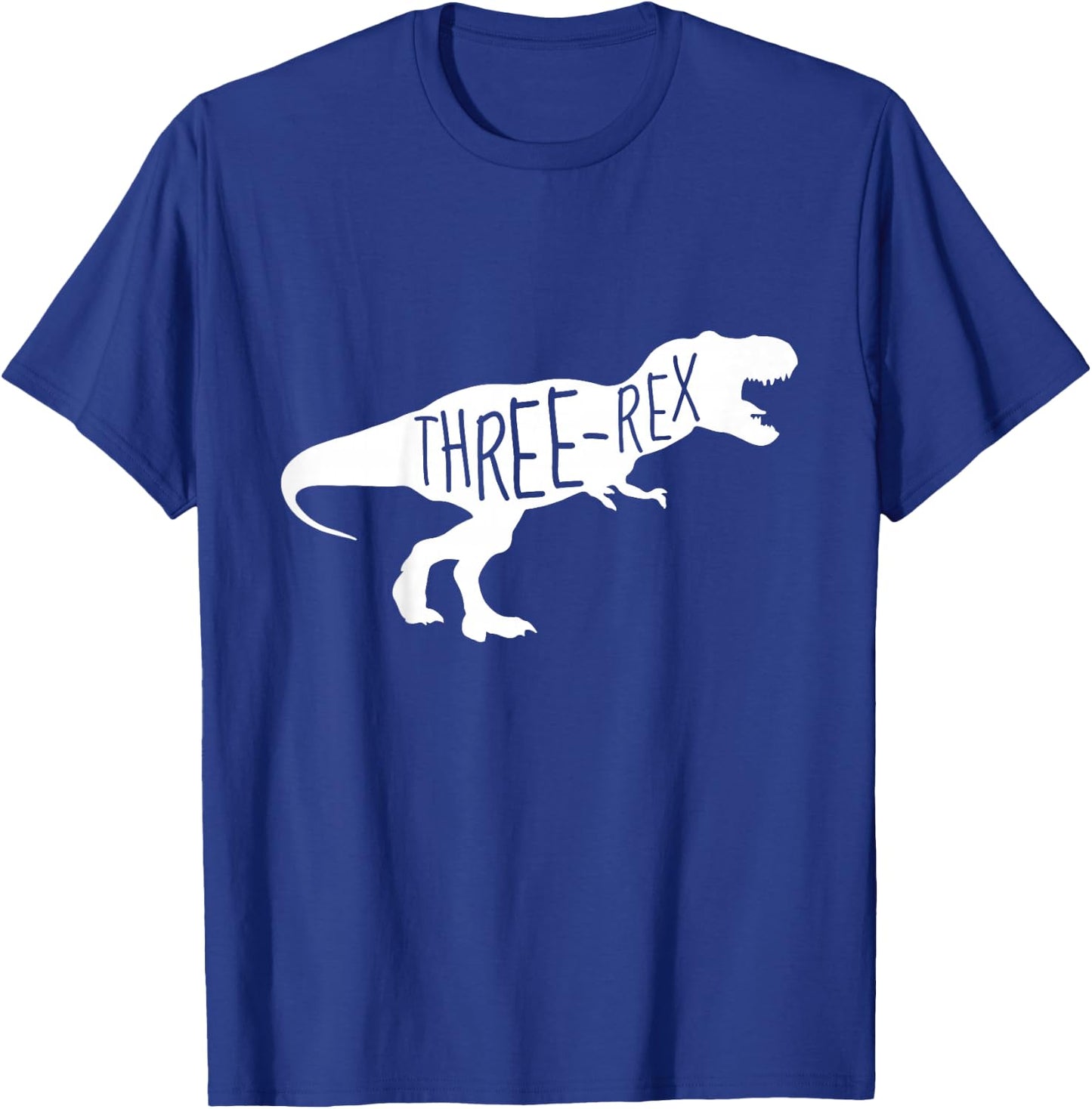 3 Year Old Birthday Girl & Boy Gift Shirt Dinosaur Three Rex T-Shirt - T-Shirt | Royal