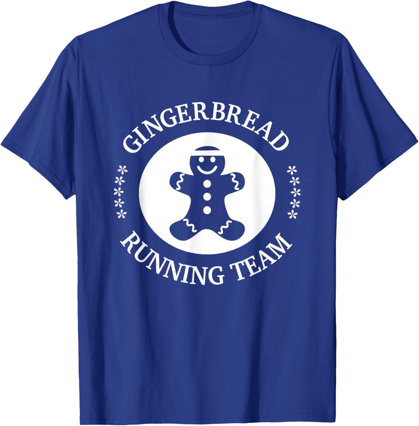 Gingerbread Running Team Holiday Cookie Funny Baking T-Shirt - T-Shirt | Royal