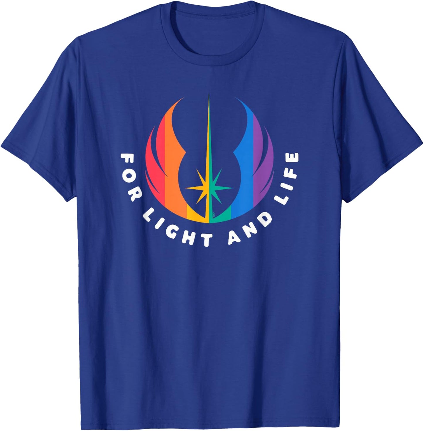 Star Wars Pride Rainbow Jedi Order Symbol For Light and Life T-Shirt - T-Shirt | Royal