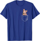 Funny Kawaii Kids Pet Pocket Hairless Guinea Pig Lover T-Shirt - T-Shirt | Royal